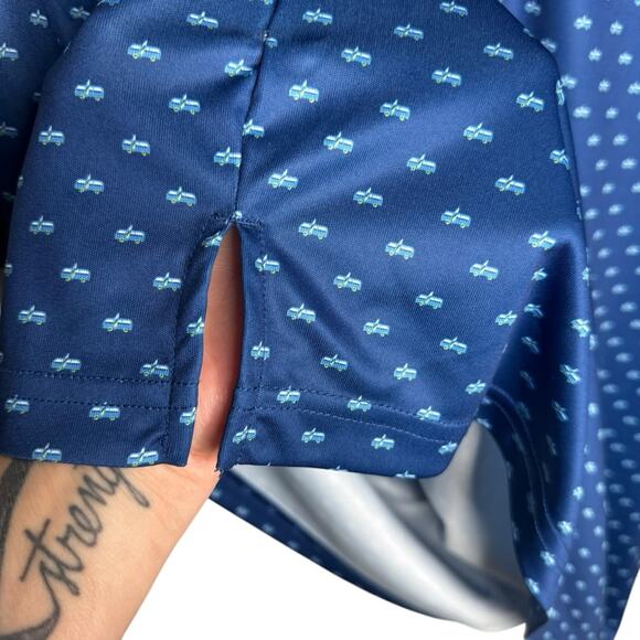 Pro Tour Golf Polo XXL Mens Blue Bus Short Sleeve Casual Active Resort Wear - Picture 4 of 12